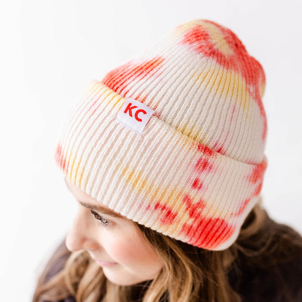 TeeShirtPalace | Trouble Maker Tie Dye 12in Knit Beanie