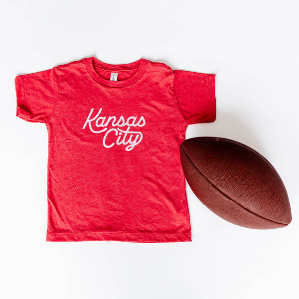 Kansas City Toddler Script Tee - Green - Carly Rae Studio