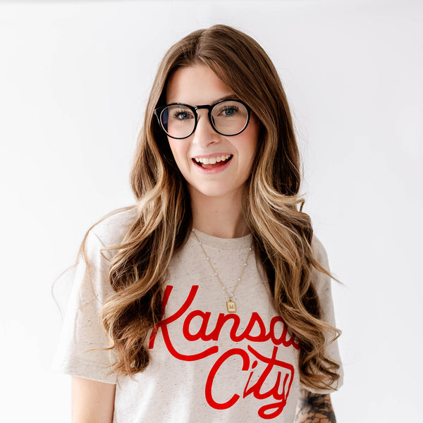 Kansas City Toddler Script Tee - Green - Carly Rae Studio