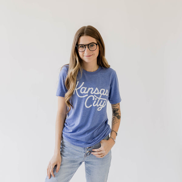 Kansas City Toddler Script Tee - Green - Carly Rae Studio