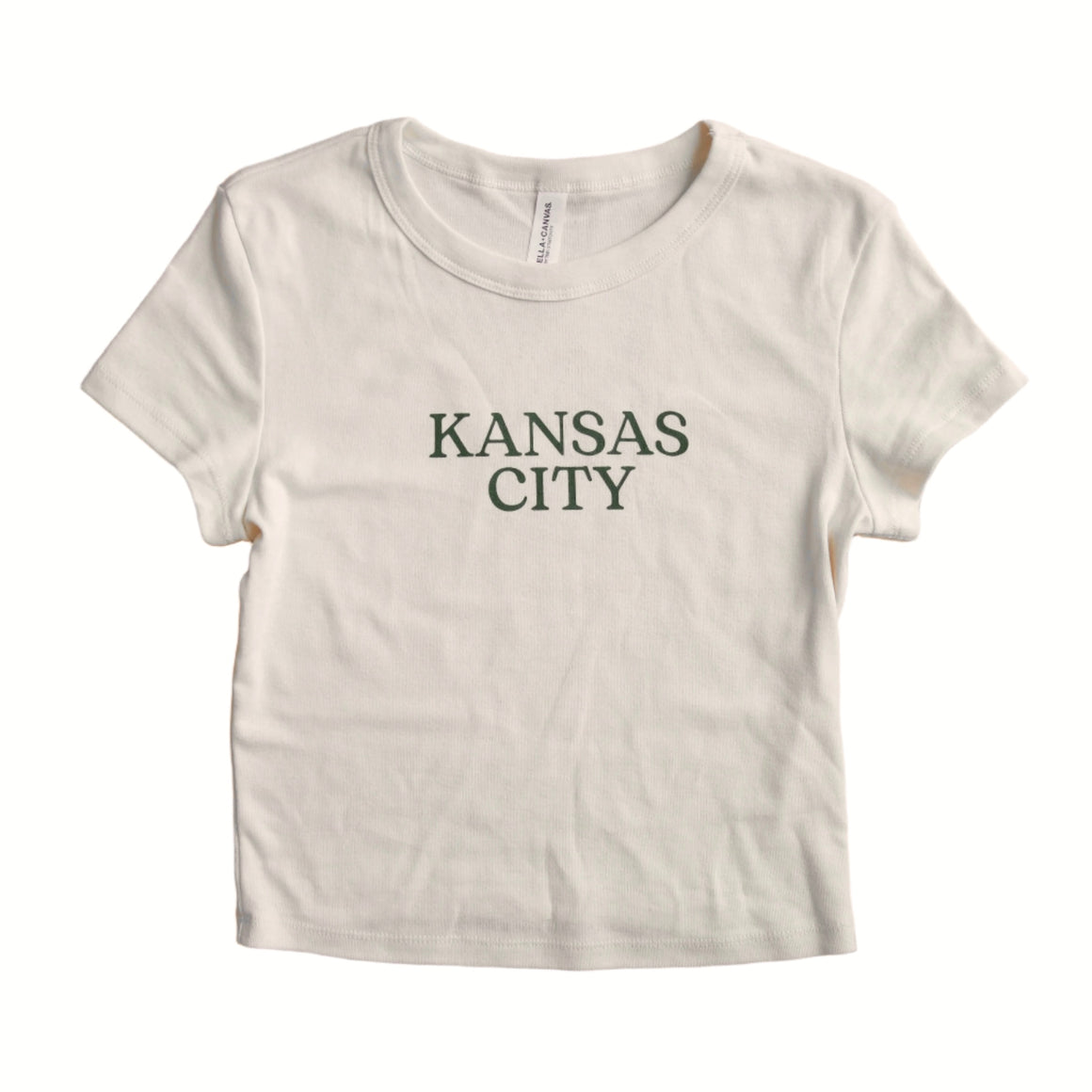 Kansas City Baby Tee - Cream & Green