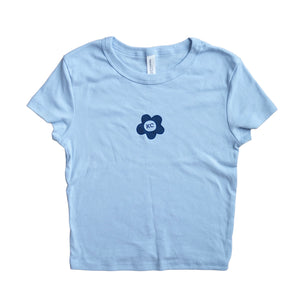 KC Flower Baby Tee - Blue