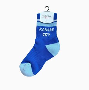 Kids Kansas City Crew Socks - Blue w/ White