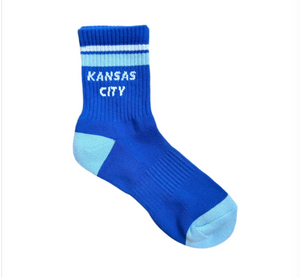 Kansas City Crew Socks - Blue w/ White & Blue