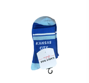 Kansas City Crew Socks - Blue w/ White & Blue