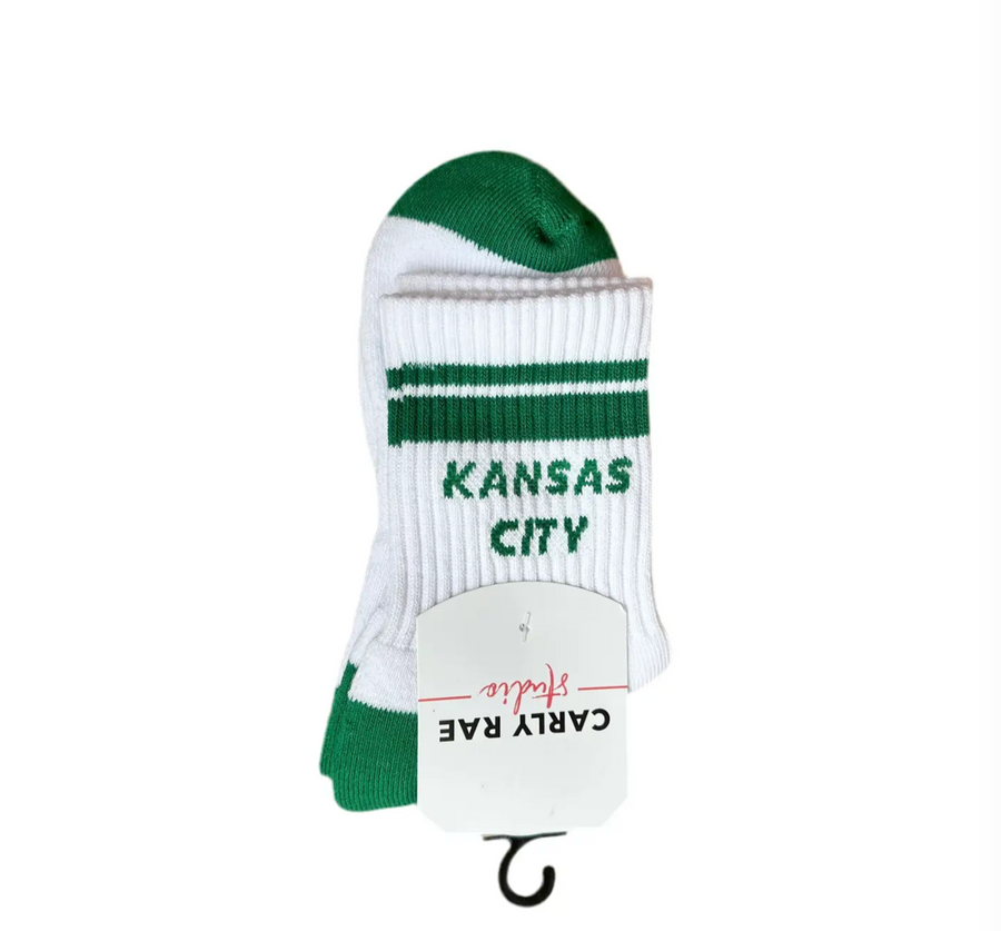 Kansas City Crew Socks - White w/ Green